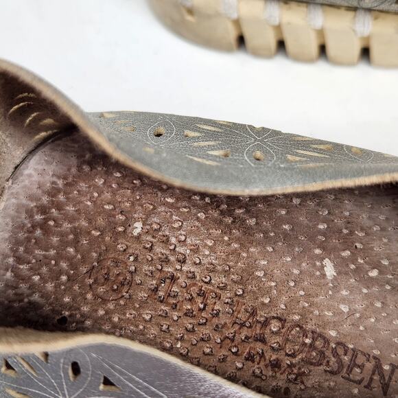 Ilse Jacobsen Tulip Perforated Metallic Slip On Comfort Shoes Size EU38 Silver - Picture 8 of 8